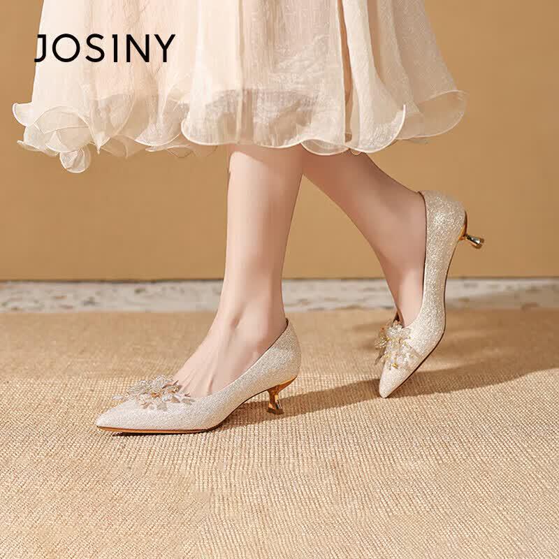 Josiny Pointed Toe French Style Wedding High Heels EU 36