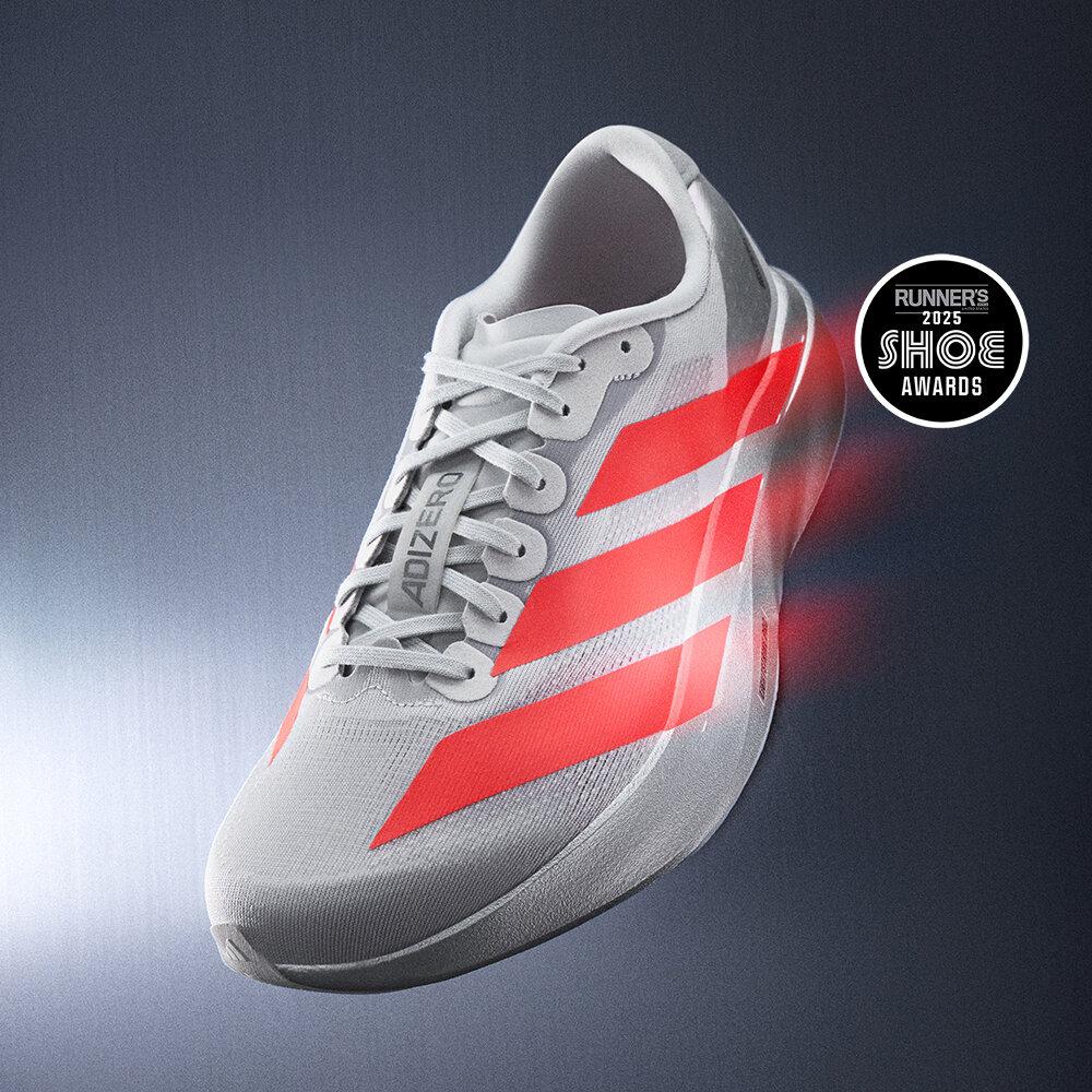 adidas Adizero Evo SL Silver Metallic Lucid Red 44.5
