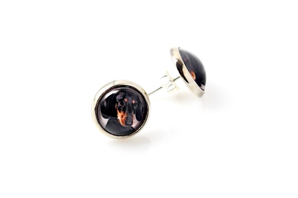 Dachshund Smooth-haired, Wiener dog, Badger dog - earrings your photo handmade, own photo, jewelry from the Art.-Dog brand