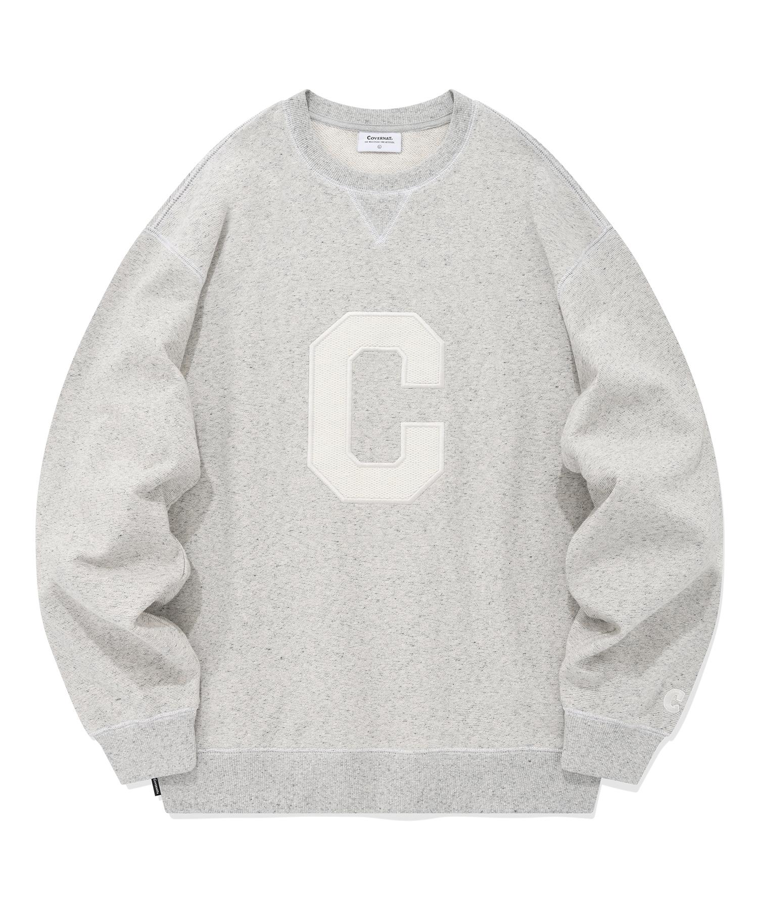 Covernat Dual Melange C Logo Sweatshirt Heather Gray Heather Gray/L