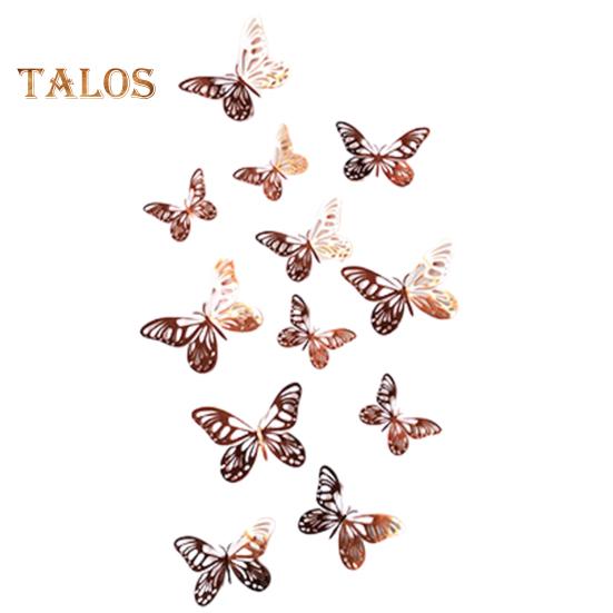 TDStore 3D-Schmetterling, hohler Wandaufkleber, Aufkleber zum Selbermachen, fliegendes, abnehmbares Wandbild, Schlafzimmer-Dekoration