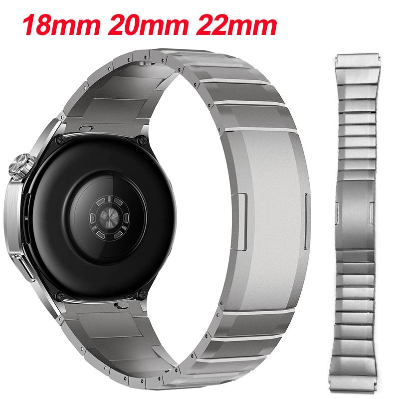 18mm 20mm 22mm Edelstahlarmband für Huawei GT6/GT6 Pro 46mm Gebogenes Anschlussdesign Business-Armband für Huawei GT6/5/4/3