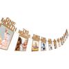 Bememo 1st Birthday Baby Photo Banner for Newborn 12 Month Photo Prop Monthly Milestone Bunting Garland First Birthday Party Decoration