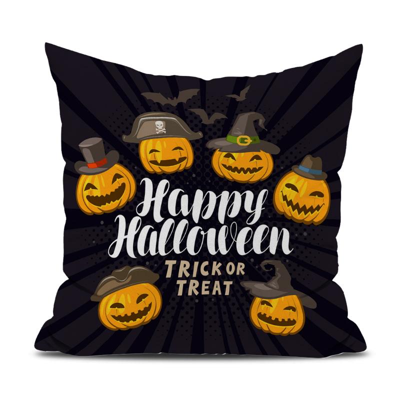 Хэллоуин тема ужас тыква принт узор наволочка дома гостиная диван украшения квадратный пледы наволочка 40X40CM