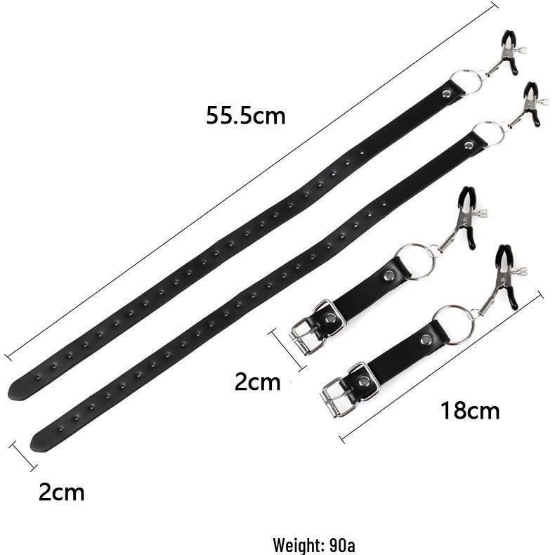 Women's Leather Thigh Strap Nipple Clamps: Multi-Purpose Adult Bondage Toys