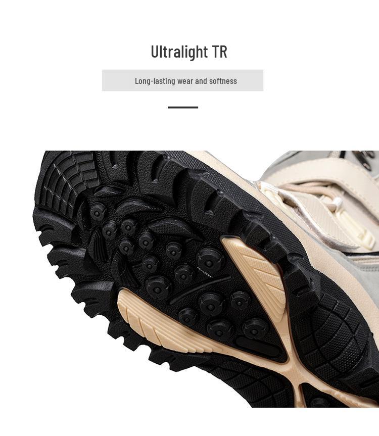 Women's Winter High-Top Cotton Snow Boots, Thick-Soled with Plus Velvet, Large Size.