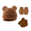 Conjunto de Chapéu e Luvas para Bebê Menina Algodão Gorro para Recém-nascidos Acessórios para Meninas Touca para Bebê Touca para Crianças Pequenas e Bebês Presente para Recém-nascidos