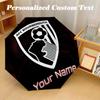8 Rib Auto Folding Umbrella Bournemouth Football Print Custom Name Text Portable Rain Gear