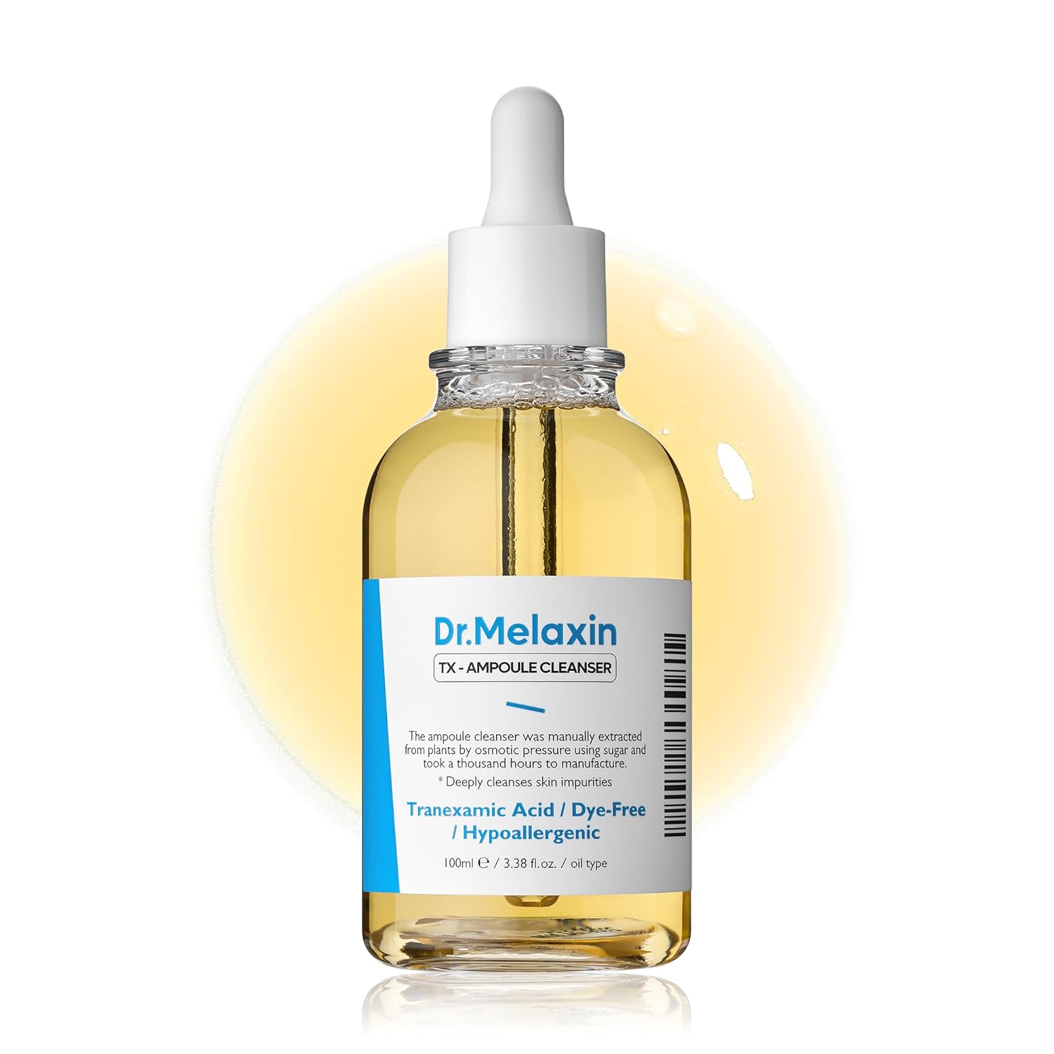 

Dr.Melaxin TX Tranexamic Acid Ampoule Cleanser 100ml / 5.07fl oz, Moisturizing, Cleansing for Sensitive Skin білий