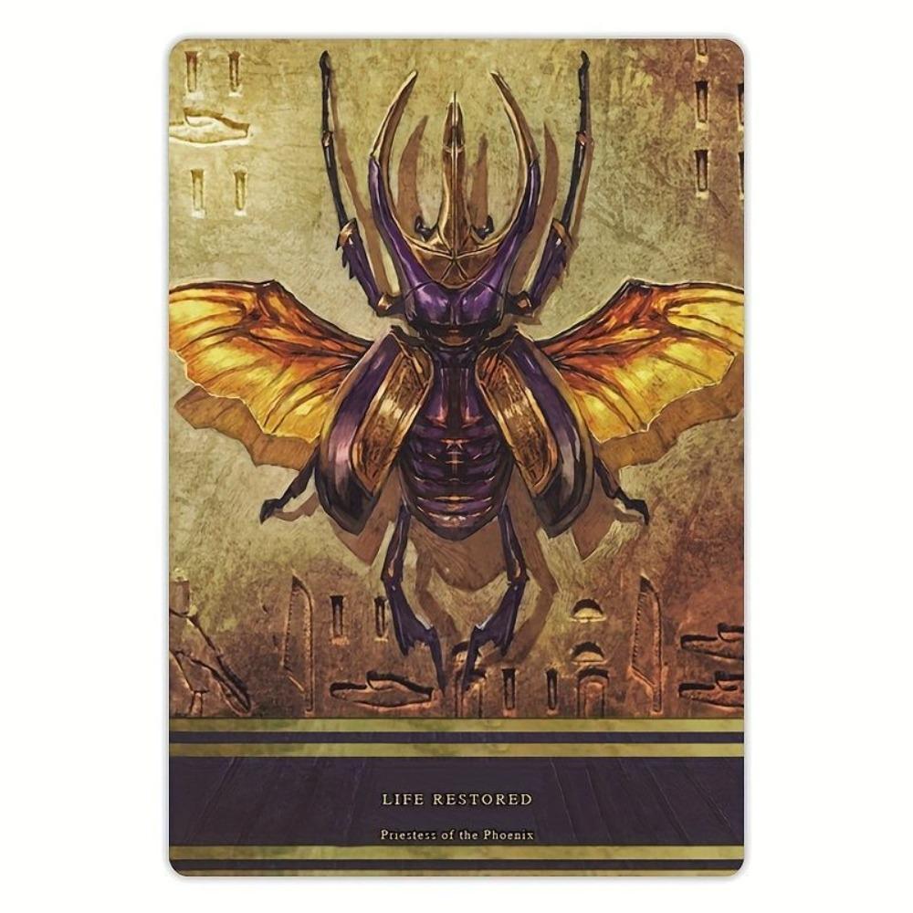 10,5*15 cm Oracolo di Iside, Mazzo da 44 Carte Saggezza Antica Egizia e Guida Divina Femminile per la Guarigione e il Rituale