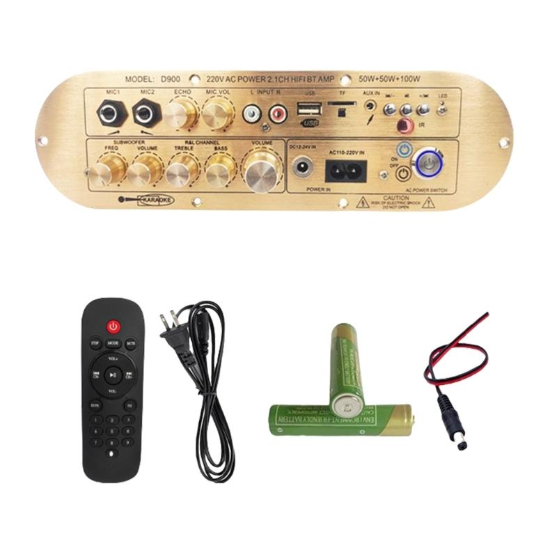 

D900 Amplifier Board 2.1 Channel BLE5.0 Digital Amp Board with Adjustable Bass and Treble Controls