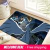 Pokemon Lugia Night Adventure Print Doormat Anti-slip Absorbent Floor Mat for Home Entrance Bedroom Living Room Decor