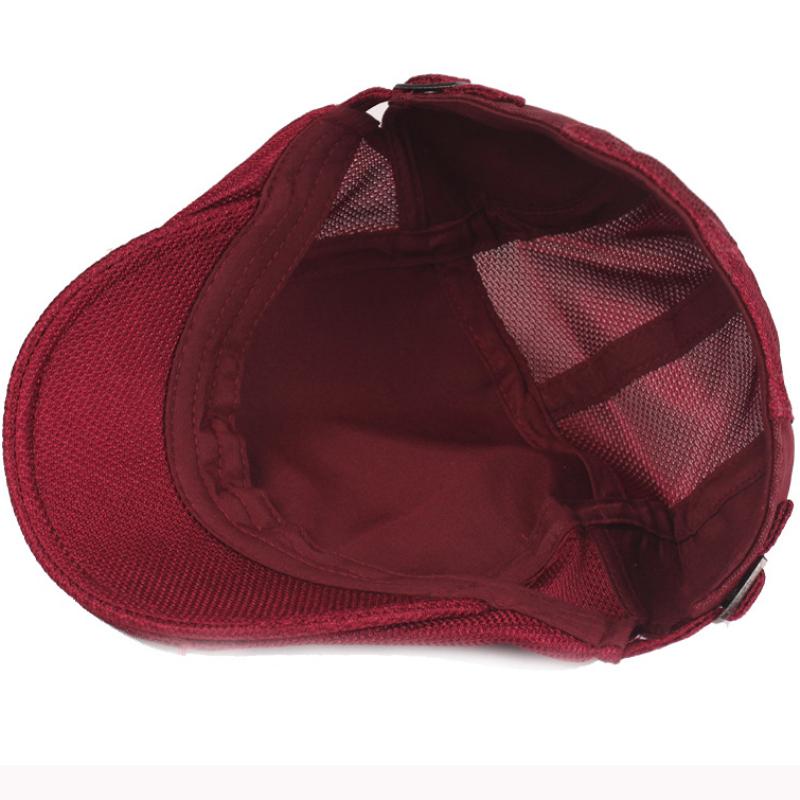 HT3128 Men Women Berets Mesh Cap Summer Sun Hat Vintage Flat Caps for Men Artist Painter Beret Hat Retro Male Female Beret Caps