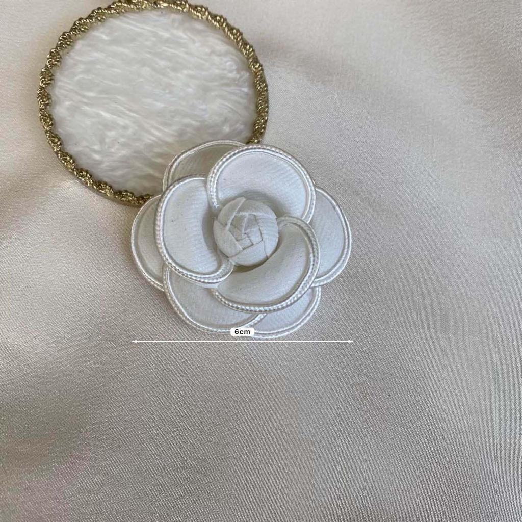 Elegant 3D Camellia Bow Brooch: Versatile French Style Corsage Pin for Women