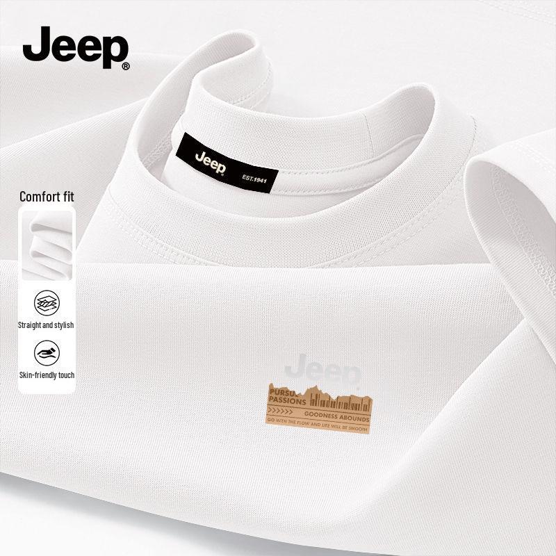 Jeep Heren T-shirt met korte mouwen van puur katoen 2XL