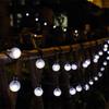 Solar-Lichterkette für den Außenbereich, LED-Feiertagsbeleuchtung, Kristallkugel-Lichter mit 8 Modi, wasserdicht, solarbetrieben, Terrassenlicht, Garten, Weihnachtsfeier, Dekoration