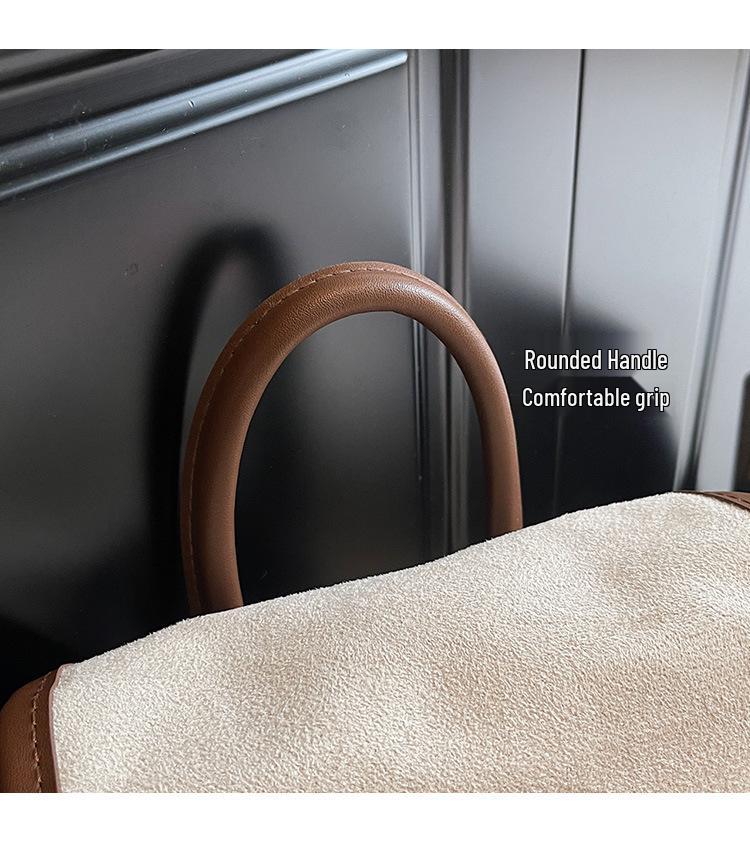 2025 Retro Wildleder Koreanischer Influencer-Stil Damenrucksack - Große Kapazität College- & Reisetasche