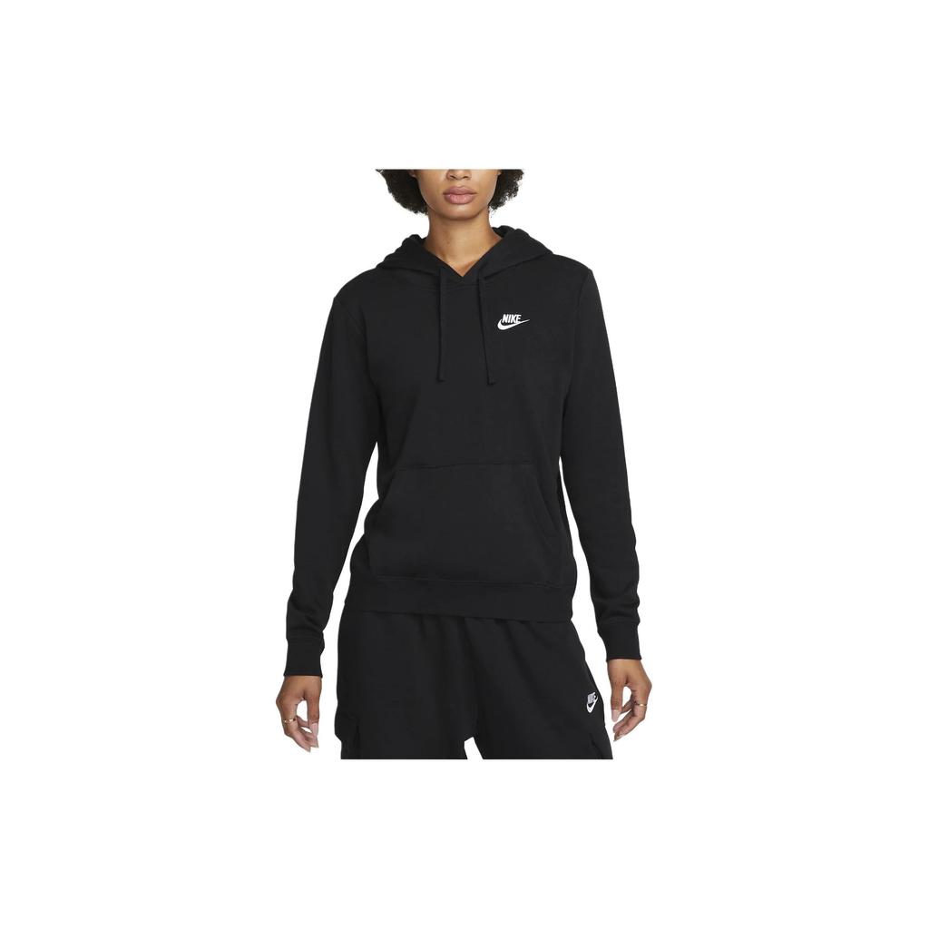 Nike Solid Color Hooded Casual Long Sleeve Sweatshirt Women sweatshirt Black DQ5794-010