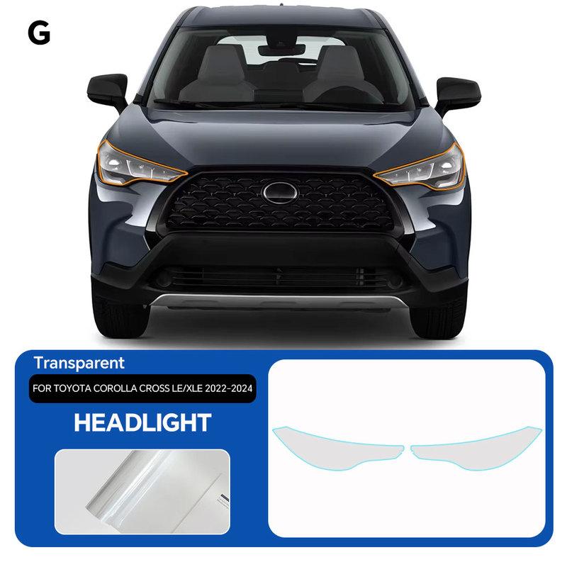 For Toyota Corolla Cross LE/XLE -2024 Car Paint Protection Film TPU Pre-cut Anti-scratch Transparent Headlight Rearview Film