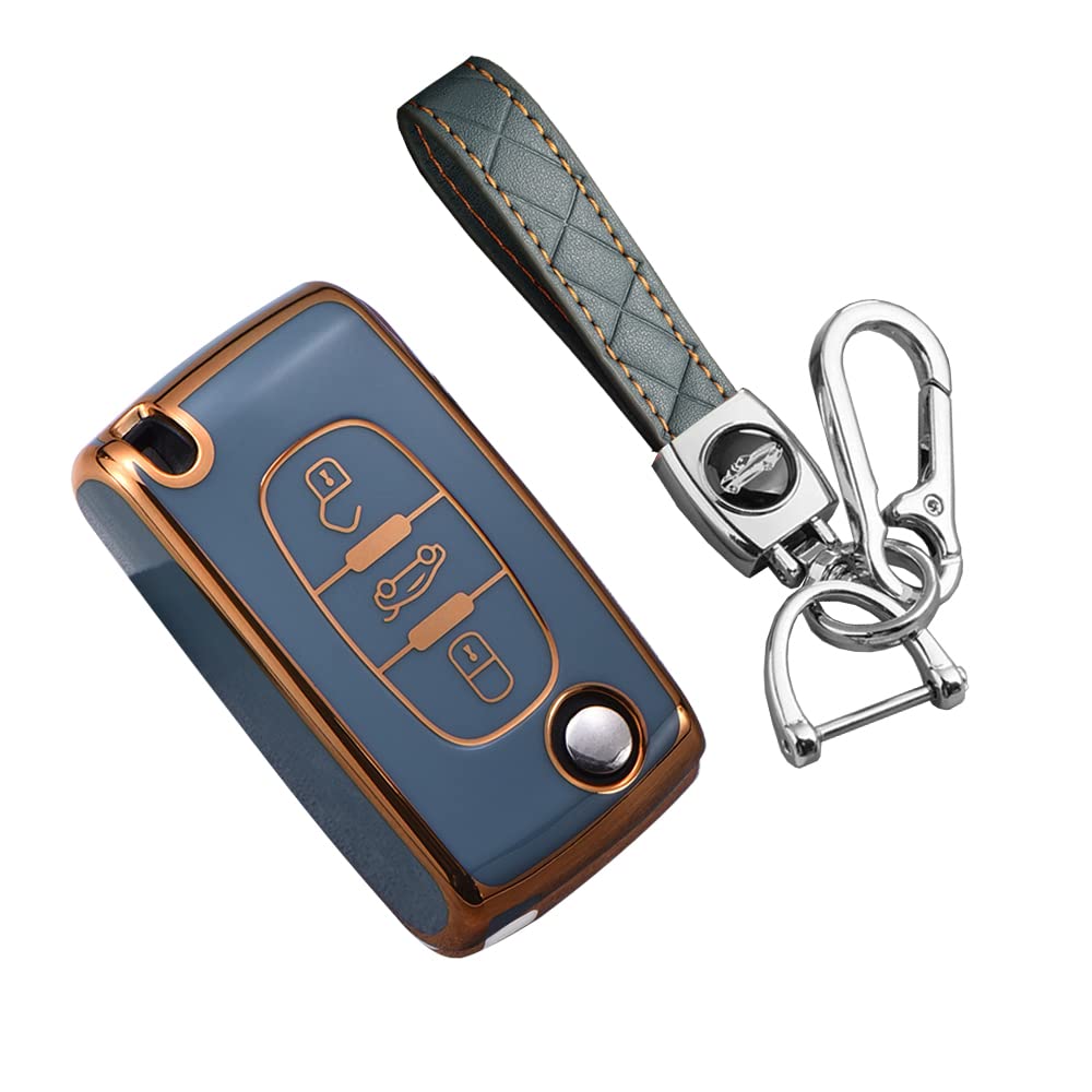 [KUNIO] Peugeot Dedicated Key Case Key Cover Key Holder for Peugeot Silicone Peugeot Citroen