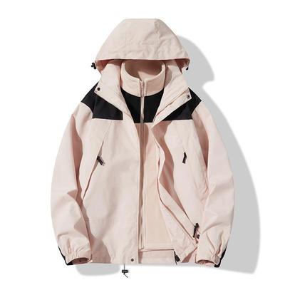 Jacket Men's and Women's Explosive Jacket Winter Outdoor Three-in-one Removable Two-piece Mountaineering Suit Couple