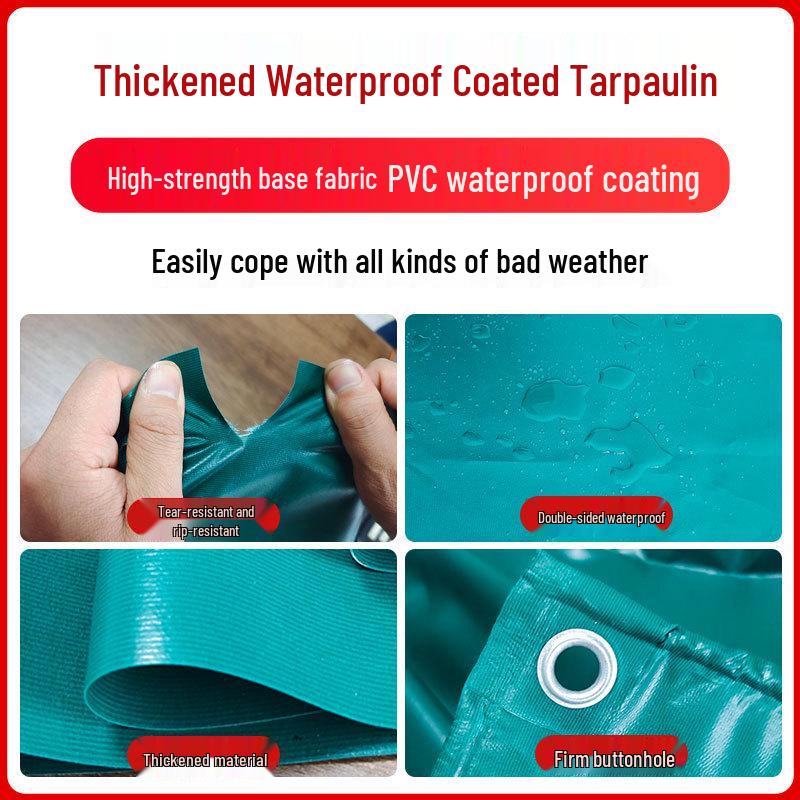 Thickened Waterproof PVC Sunshade & Cargo Cover Tarp
