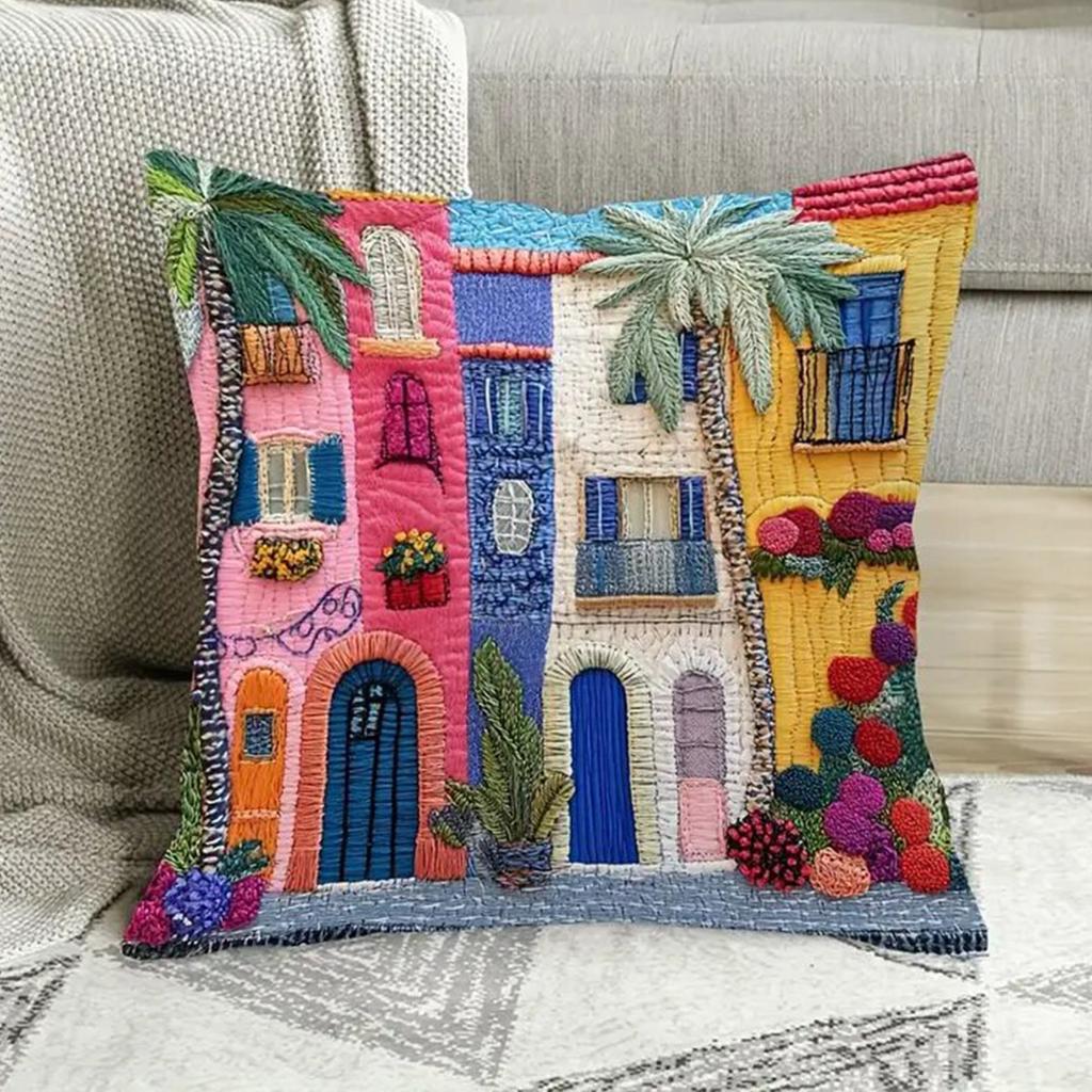 Mediterranean Decorative Pillowcase, Interesting Dog Pillow, Home 17x17 Inch Pillow,fun Dog Pillow