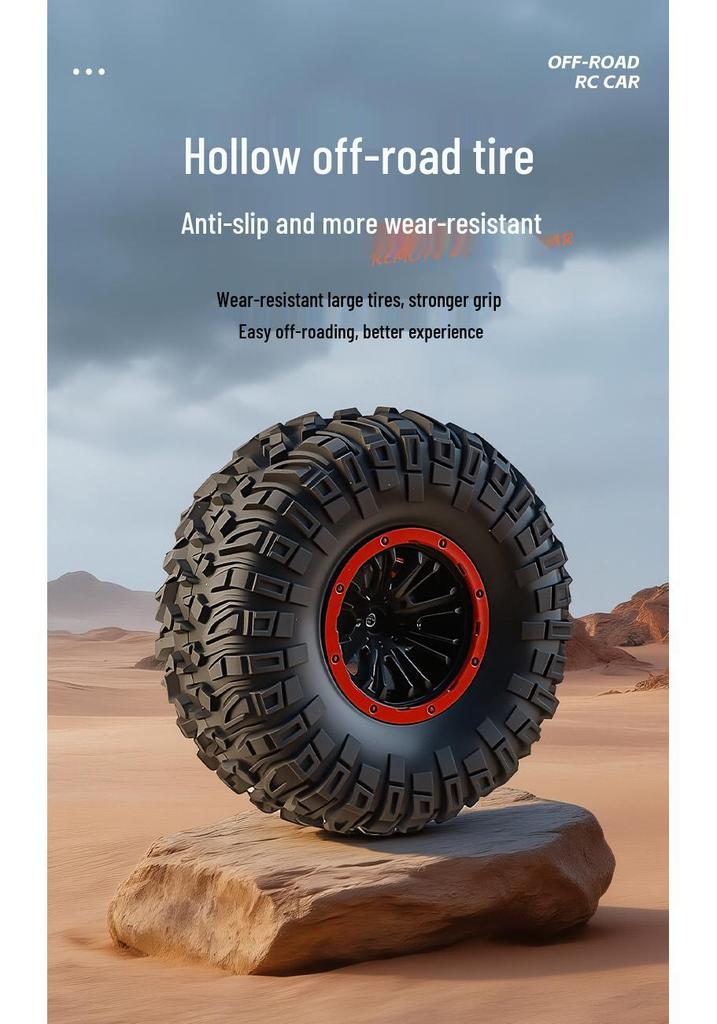 Six-Wheel Remote-Control High-Speed Off-Road Climbing Car with Lights & Music - Large Toy for Kids/Boys