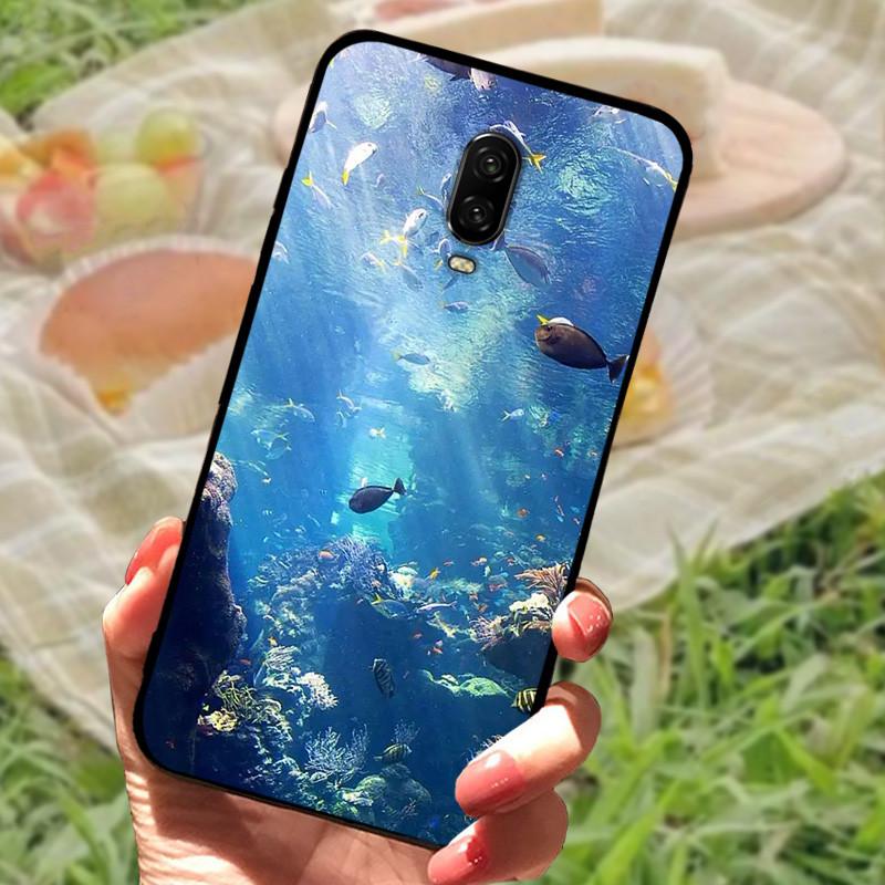 For Oneplus 6T Case Silicone Soft TPU Phone Cover For One Plus 6 6T Case Bumper For Oneplus 6 6 T Capa Mabrle Fashion Coques