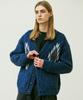 Knd Chimayo Pattern Bulky Brush Cardigan Navy