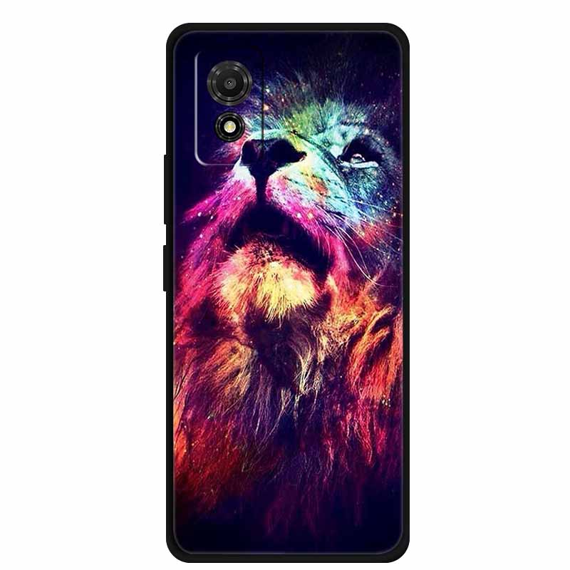 Phone Case For TCL 501 Case TCL501 Painted Cat Silicone Protective Cover for TCL 501 T433D 2024 Bumper Protector Fundas Coque