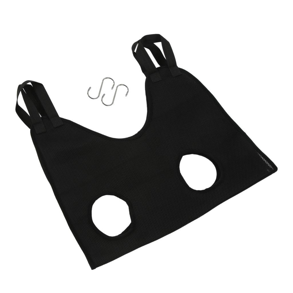 Pet Grooming Hammock Breathable Dog Grooming Sling for Pet Bathing Washing Grooming and Trimming NailBlack 99x56cm