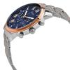 Guess Hendrix Quarzuhr für Herren - Hell-Luxus Blaue Zifferblattuhr für Männer, Edelstahl-Armband Business Freizeit Geschenk