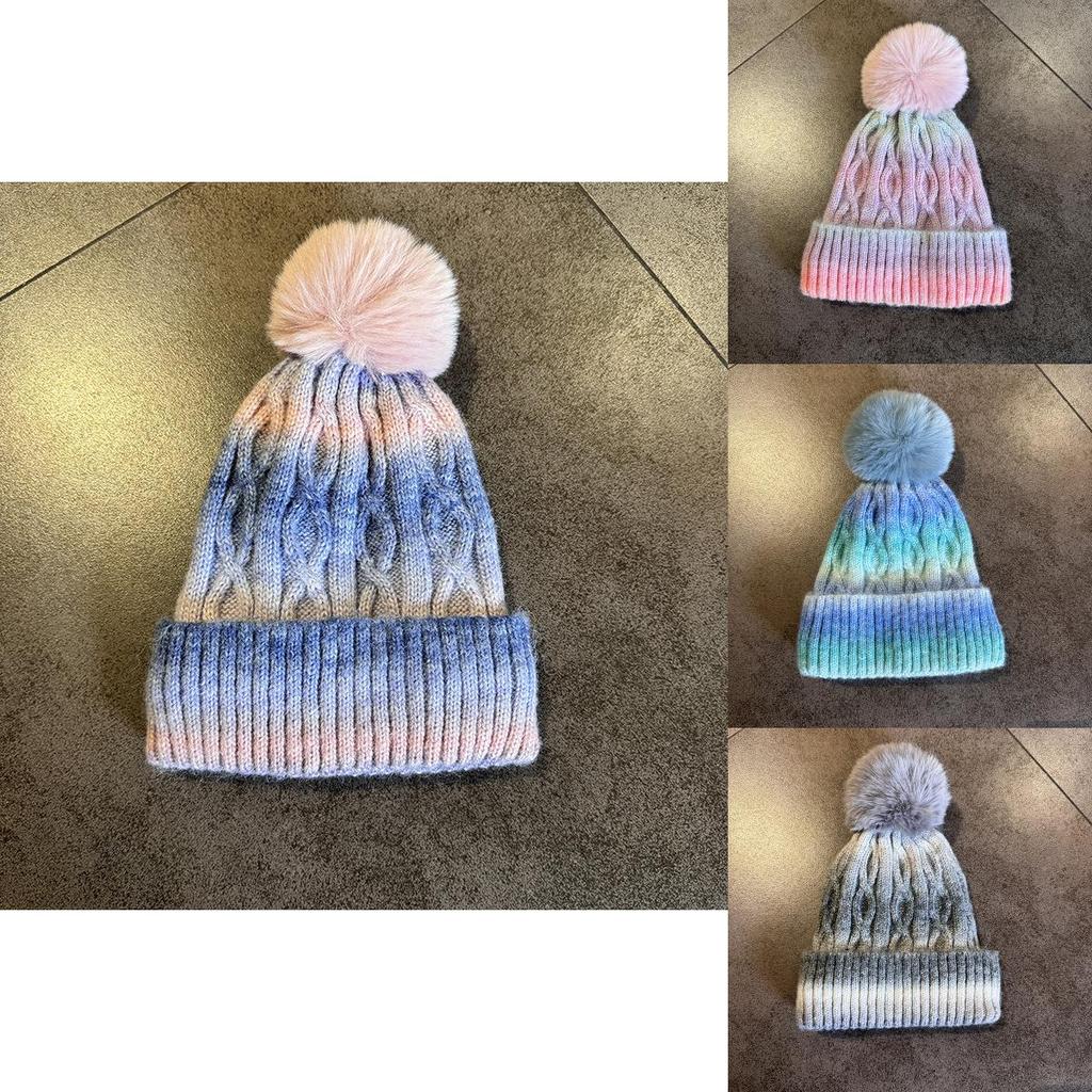 Warm Gradient Color Knit Cap For Adults For Autumn And Winter Use