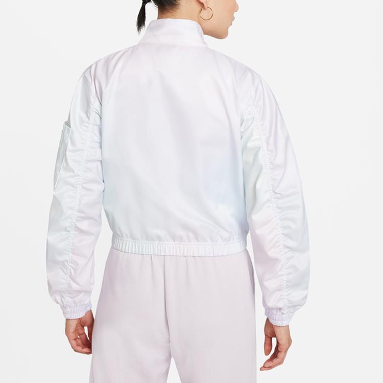 Nike Sportswear Womens Stand Collar Casual Jacket Women Jackets Pink Blue White DD4827-482