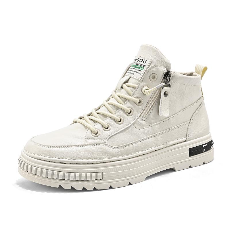 Fashion Men Work Shoes Outdoor High Top Casual Shoes High Quality Leather Men's Boots Spring Sneakers Ankle boots Winter Designer Shoes