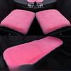 Winter Plush Car Seat Cushion Without Backrest Three-piece Set, Short Plush Warm Single Seat Anti-slip Plush Cushion for Rex Rabbits