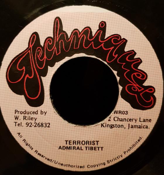 

7inch Record ADMIRAL TIBET - Terrorist none Techniques Jamaica Reggae, Ska & Dub Used