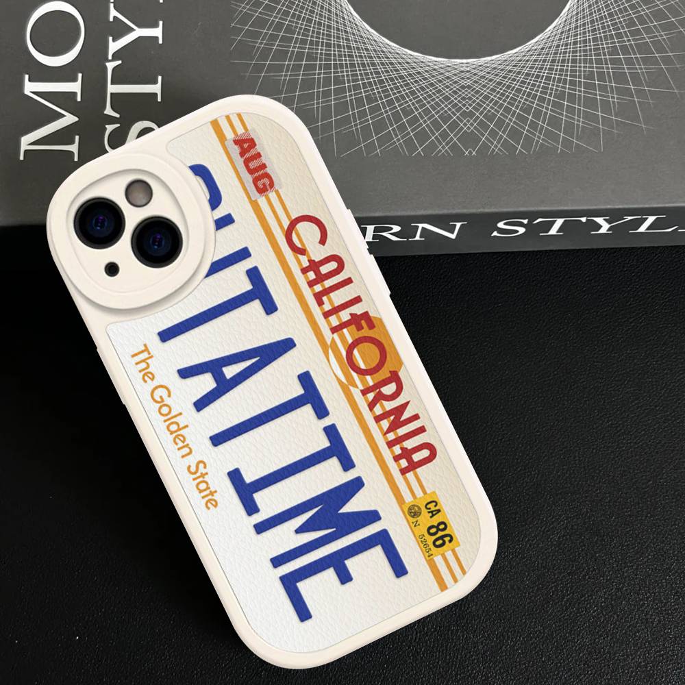 Back To The Future Phone Case For IPhone 16 15 14 13 12 11 Pro Max Plus Leather Cover