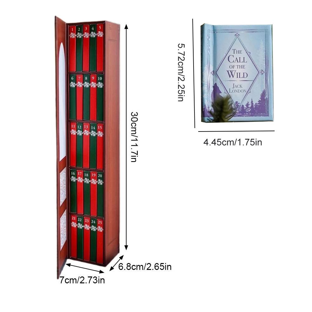 2025 Christmas Mini Book Ornament Advent Calendar Books Countdown Calendar Gift Book Enthusiasts Gift Surprise Festival Decor