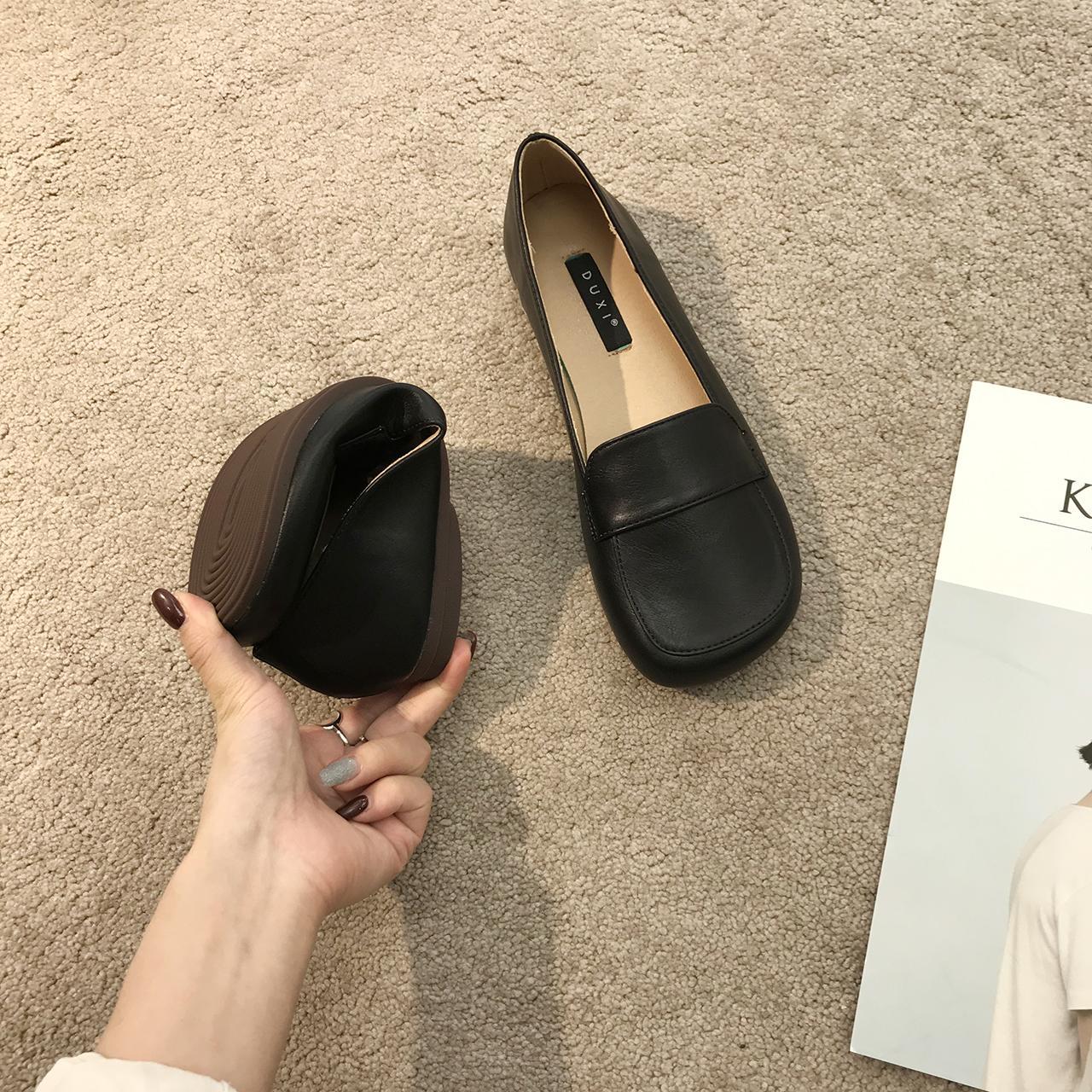 Туфли из искусственной кожи с квадратным носком и мягкой подошвой — фото 6