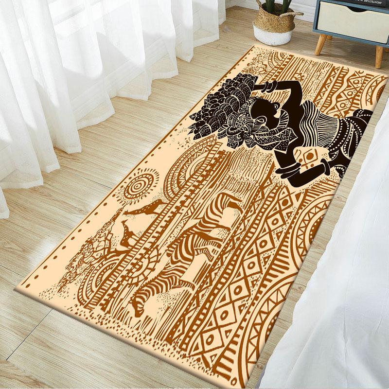 Covoare pentru sufragerie dormitor tradiție femeie africană model flanel covoare flanel moale decor acasă covor covorașe de bucătărie