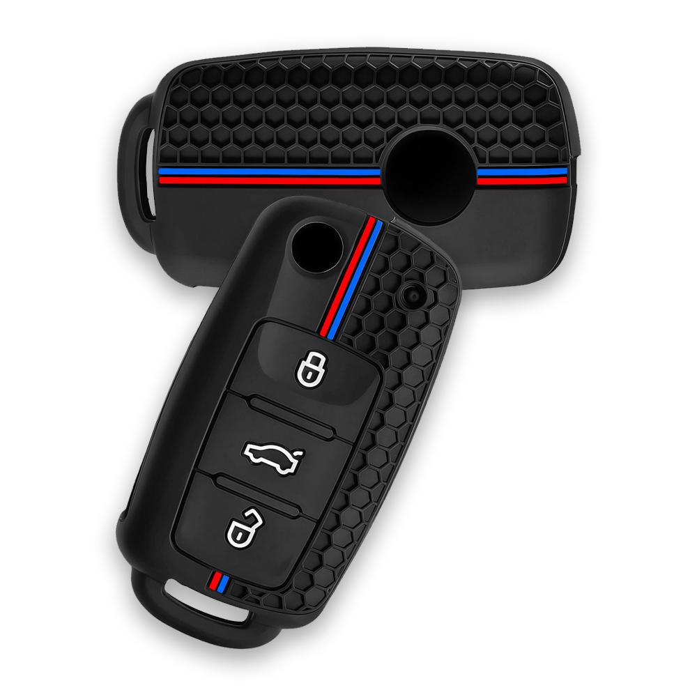Silicone Car Key Case Key Cover For VW T5 Polo Passat Volkswagen Golf 4 5 6 Caravelle Skoda Fabia Octavia Ligier JS Seat Toledo