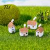 Eco Bottle Landscaping Supplies 2Pcs Mini Chimneyed Cottage Resin Figurines, Rural House Building Ornaments for DIY Micro Landscape Accessories Fairy
