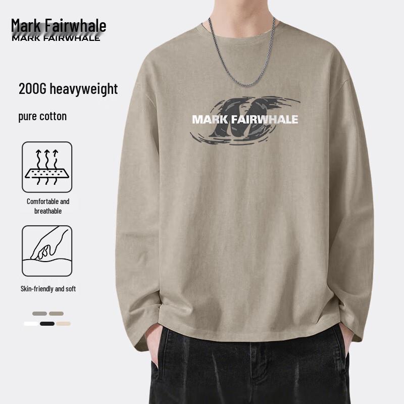 Mark Fairwhale Men's Oversized JMK Swirl Cotton Long Sleeve T-Shirt