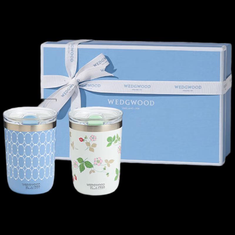 

Wedgwood Gilded Age Blue & Wild Strawberry Insulated Travel Mug Gift Set (2 x 350ml)