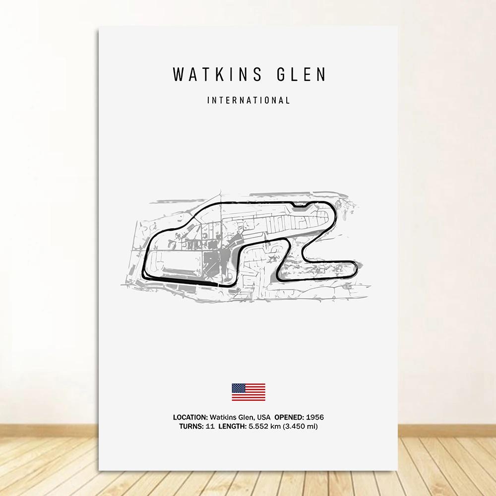 Classic Black And White Vintage Wall Art Formula 1 Imola Monaco Monza Circuit HD Oil On Canvas Posters And Home Decor Gifts