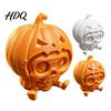 Cute Skull Doll Pumpkin Ornament, Hollow Ghost Face Design, 3D Printed Niche Halloween Tabletop Decor Detailed Layered Figurine, for Desktop
