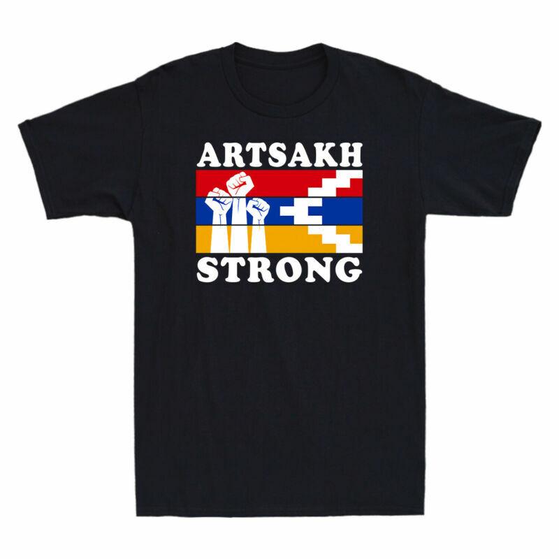 Tee Artsakh is ArUnisexian Flag Cotton T-Shirt Support Artsakh ArUnisexia Strong