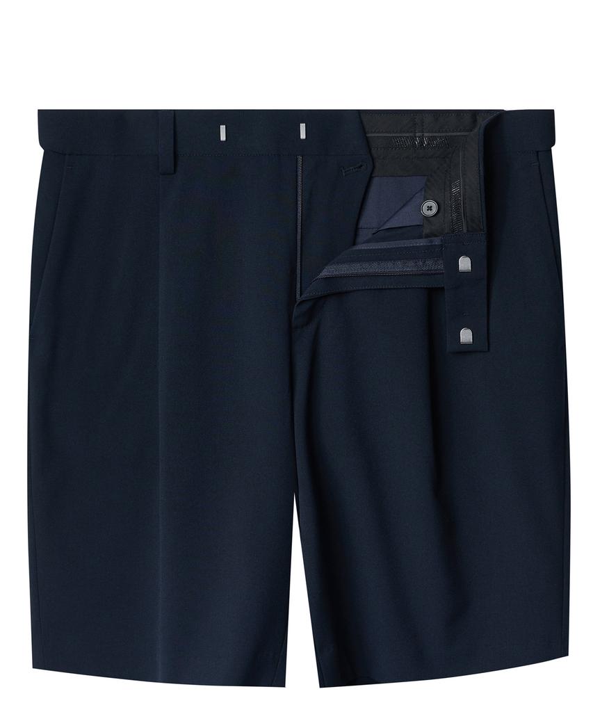 MUSINSA STANDARD Lightweight Hidden Banding Half Slacks [Navy]